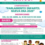 Invitan al Parlamento Infantil 2025 en Chiapas: inscripciones abiertas hasta el 15 de mayo