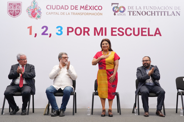 Clara Brugada presenta 1, 2, 3 por Mi Escuela, el programa de renovación educativa más ambicioso en la historia de la CDMX