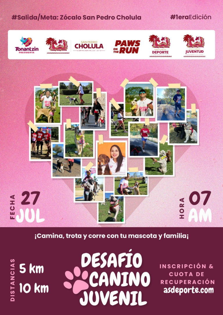 Invitan al Desafío Canino Juvenil en San Pedro Cholula: deporte y convivencia con tu mascota
