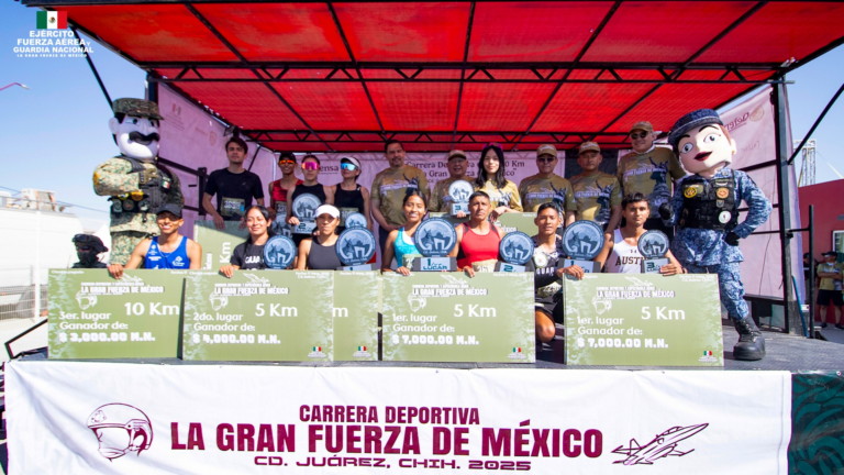 Ciudad Juárez vive con entusiasmo la Carrera Deportiva y el Espectáculo Aéreo “La Gran Fuerza de México”