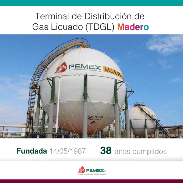 PEMEX celebra 38 años de operación de la Terminal de Distribución de Gas Licuado Madero