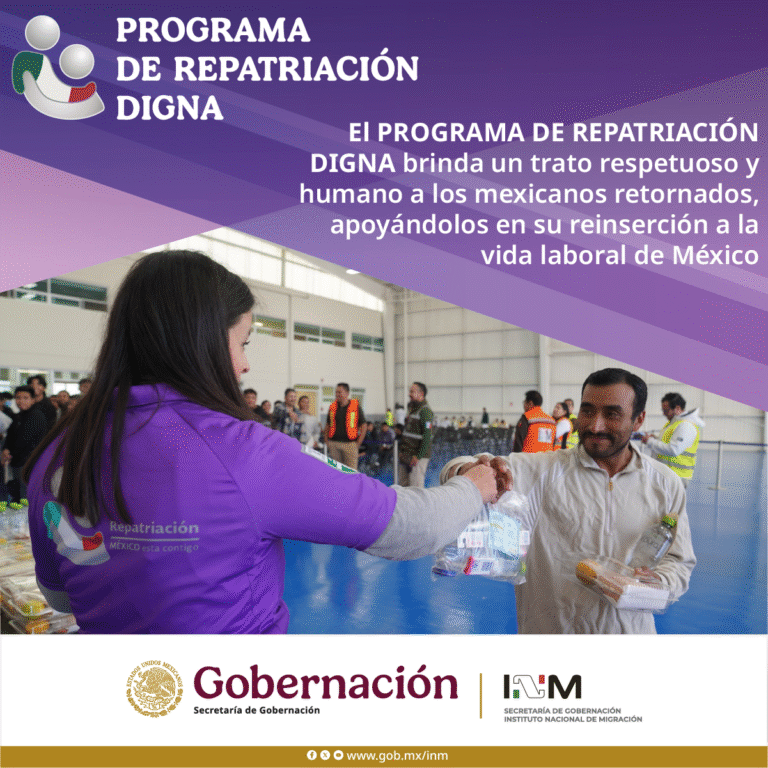 Brinda INM atención digna y humana a personas mexicanas repatriadas desde EUA y Canadá
