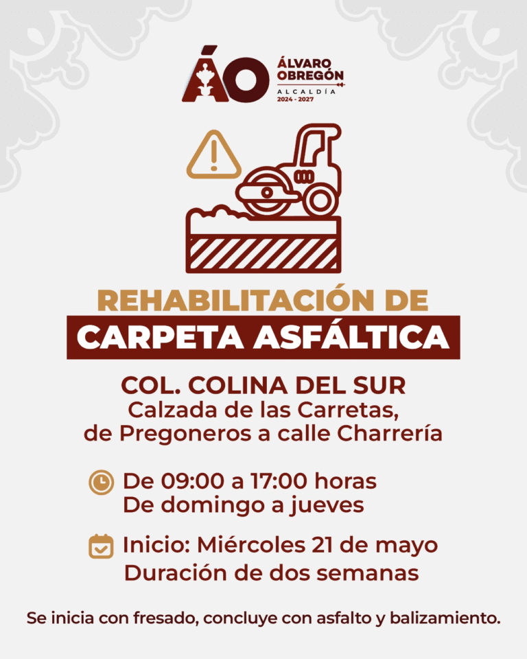 Inicia rehabilitación de la Calzada de las Carretas como parte del programa “Calles y Cruceros Seguros”