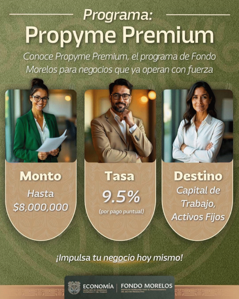ProPyME Premium: Gobierno de Morelos impulsa financiamiento para empresas consolidadas