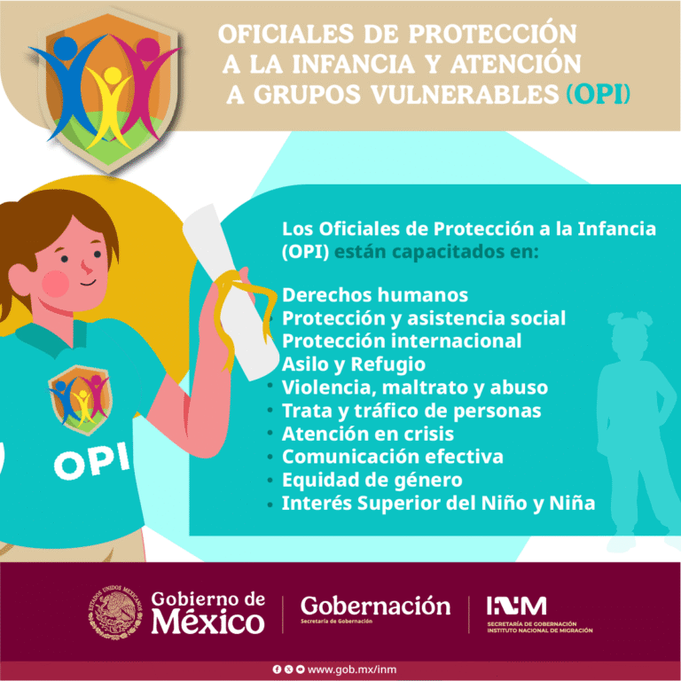 OPI del INM: Protección especializada para la infancia migrante y grupos vulnerables