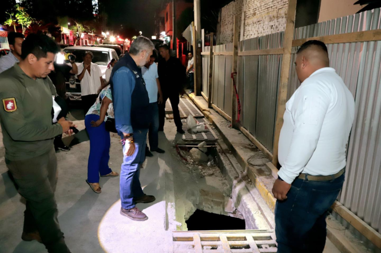 Dialogan autoridades con vecinos de San Roque sobre condiciones del embovedado y prevención de riesgos