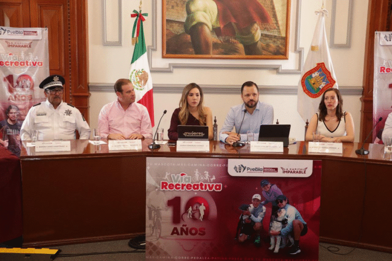 Puebla celebra 10 años de la Vía Recreativa con actividades para todas y todos