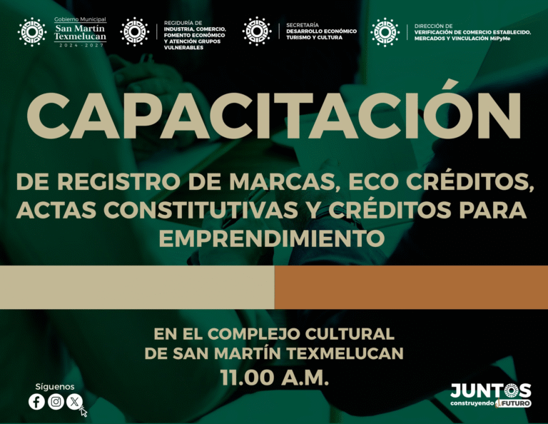 Texmelucan impulsa a emprendedores con capacitaciones clave para el desarrollo económico