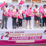 MariElise Budib encabeza carrera “Corre y Comparte: Hambre Cero Puebla 2025” a favor del Banco de Alimentos