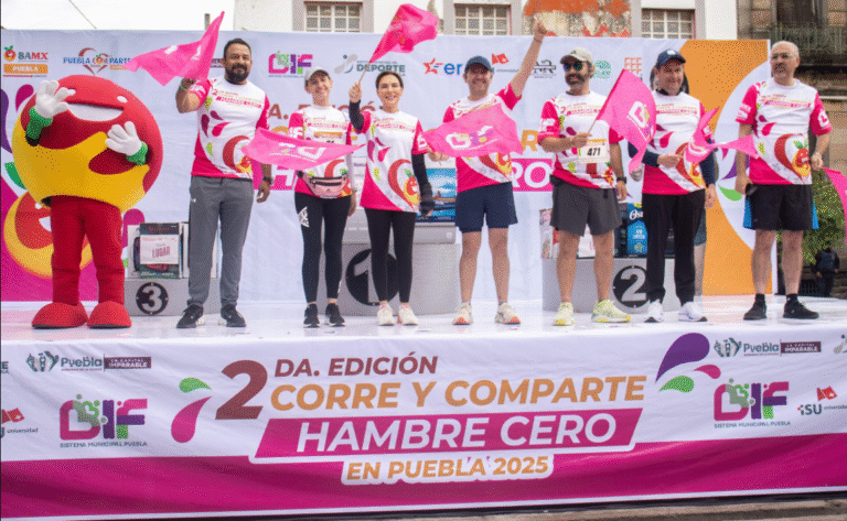MariElise Budib encabeza carrera “Corre y Comparte: Hambre Cero Puebla 2025” a favor del Banco de Alimentos