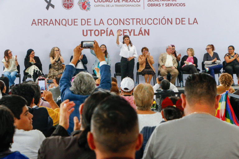 Clara Brugada colocan primera piedra de la Utopía Ceylán en Azcapotzalco: un proyecto integral con justicia territorial