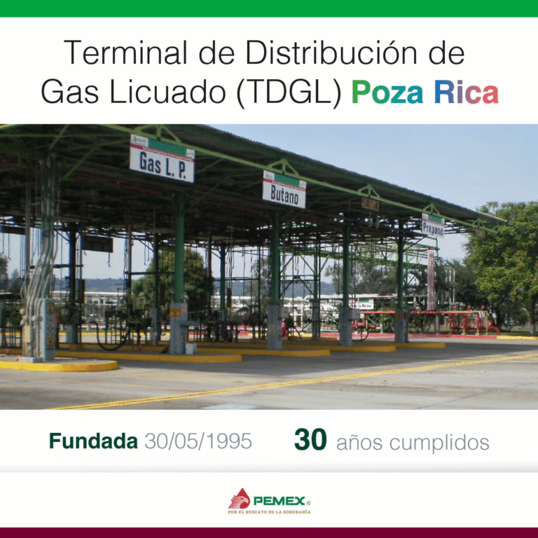 Pemex celebra 30 años de operación segura en su Terminal de Distribución de Gas Licuado en Poza Rica