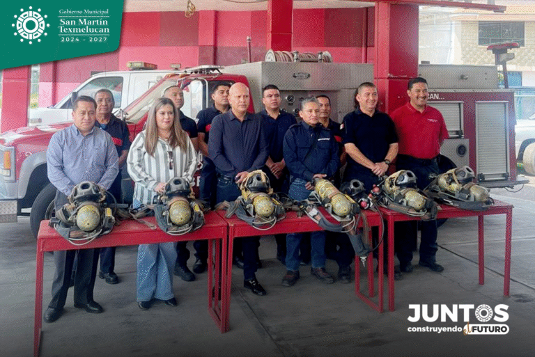 Texmelucan fortalece a su cuerpo de bomberos con nuevo equipo de respiración autónoma