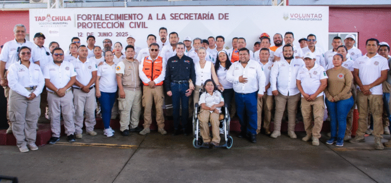 Yamil Melgar refuerza a Protección Civil Municipal con enfoque humanista en Tapachula