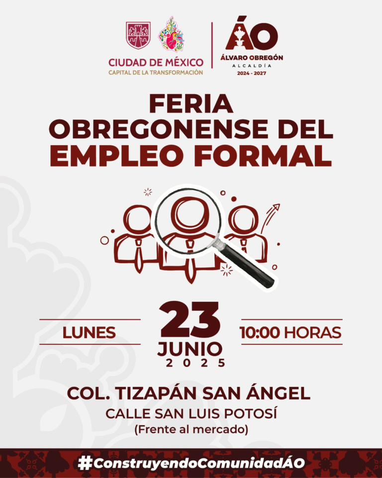 Álvaro Obregón impulsa empleo con Feria Obregonense en Tizapán San Ángel