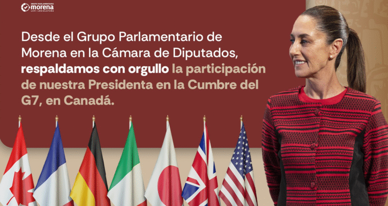 Presidenta Claudia Sheinbaum representa a México en la Cumbre del G7 en Canadá