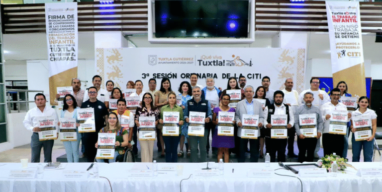 Tuxtla Gutiérrez refuerza lucha contra el trabajo infantil con compromiso institucional y empresarial