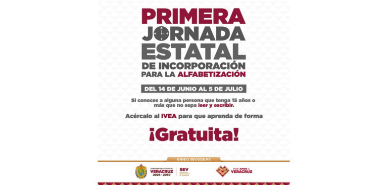 Inicia Veracruz jornada estatal contra el rezago educativo con atención gratuita e inclusiva
