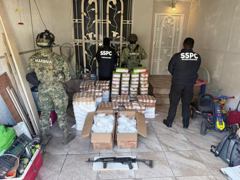 Aseguran más de 700 kilos de metanfetamina en Baja California; golpe al crimen organizado