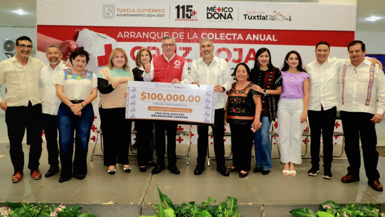 Tuxtla Gutiérrez se suma a la colecta “México Dona” de la Cruz Roja Mexicana