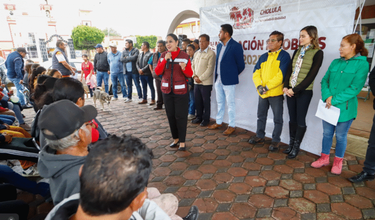 Gobierno de Cholula entrega obras viales en San Diego Cuachayotla