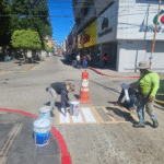 Mejoran seguridad vial en San Martín Texmelucan con renovación de pasos peatonales