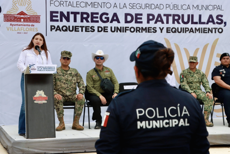 Villaflores fortalece su seguridad con nuevas patrullas, equipo y capacitación policial