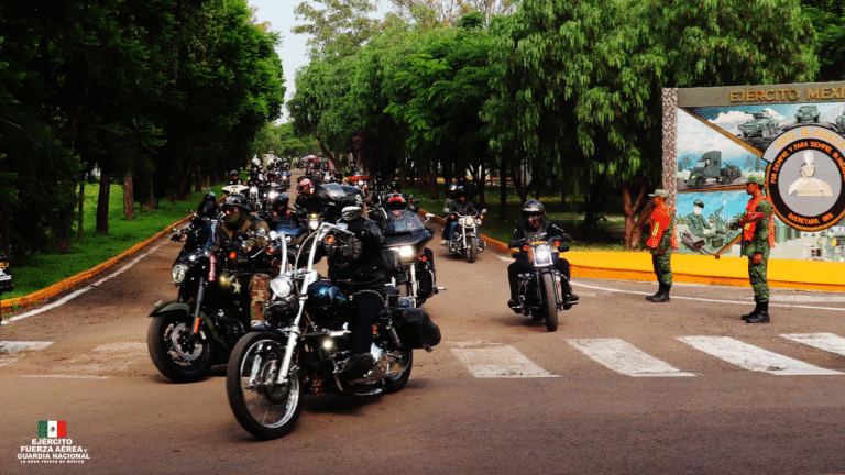 Más de 750 motociclistas participan en rodada que fortalece el vínculo entre la sociedad y el Ejército Mexicano