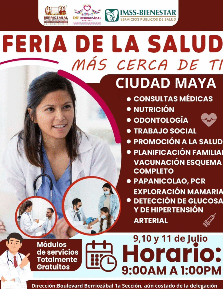 Feria de la Salud 2025 llega a Ciudad Maya con servicios médicos gratuitos