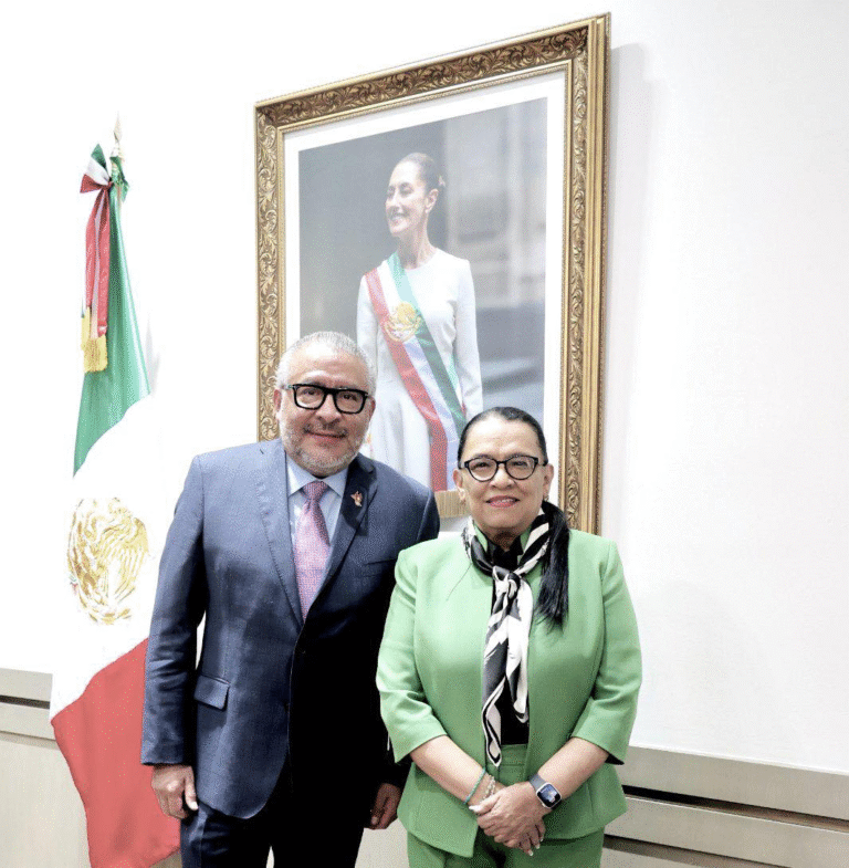 Rosa Icela Rodríguez y Horacio Duarte acuerdan acciones conjuntas por el bienestar del Estado de México