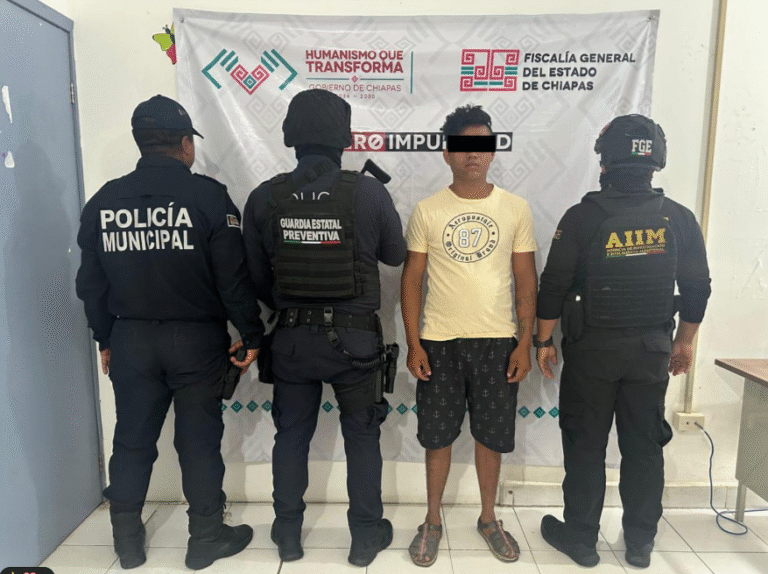 Fiscalía de Chiapas detiene a presunto responsable de feminicidio en grado de tentativa en Tonalá
