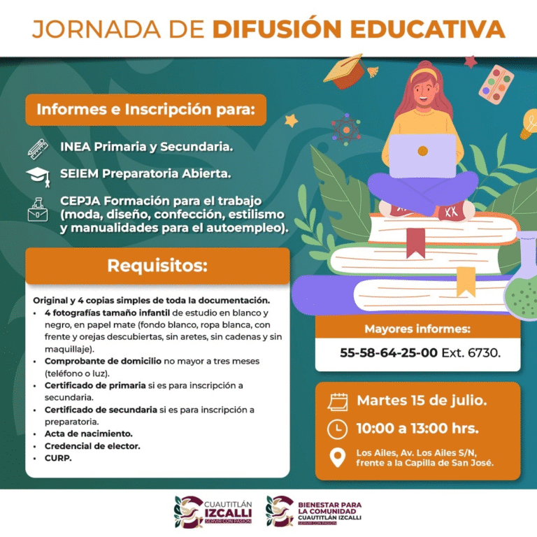 Promueve Cuautitlán Izcalli acceso a la educación con Jornada de Difusión Educativa
