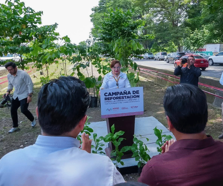 Inician campaña de reforestación en Tapachula para fortalecer el Corredor Biológico