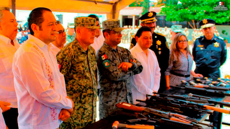 Ejército Mexicano y Guardia Nacional destruyen armas en Yucatán por el Día Internacional para su Eliminación