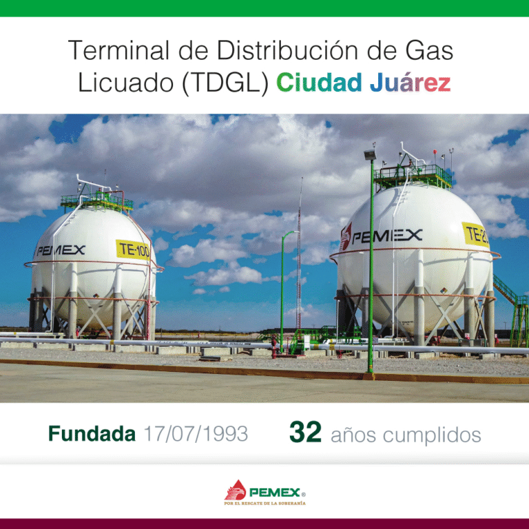 Celebran 32 años de operación de la Terminal de Distribución de Gas Licuado de Pemex en Ciudad Juárez
