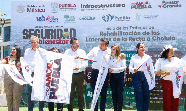 Armenta arranca rehabilitación de la Recta a Cholula como parte del programa “Senderos de Paz”