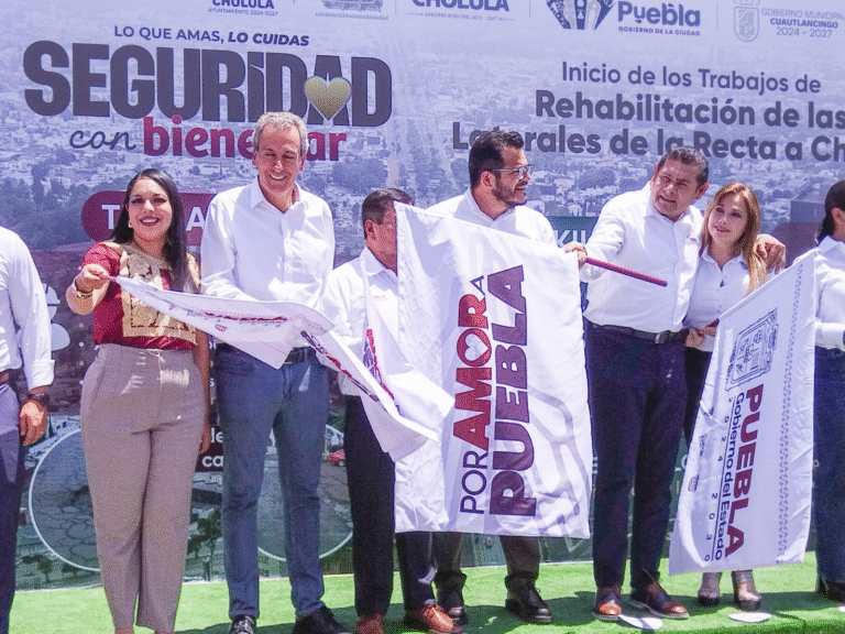 Tonantzin Fernández respalda rehabilitación de la Recta a Cholula junto a Armenta y ediles metropolitanos