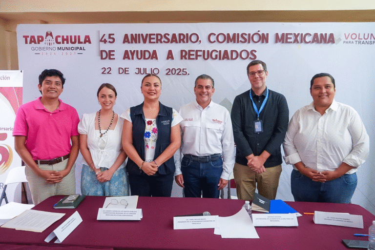 Yamil Melgar reconoce labor humanitaria de la COMAR en su 45 aniversario