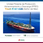 Pemex celebra 18 años del FPSO Yùum K’ak’náab, clave para la soberanía energética