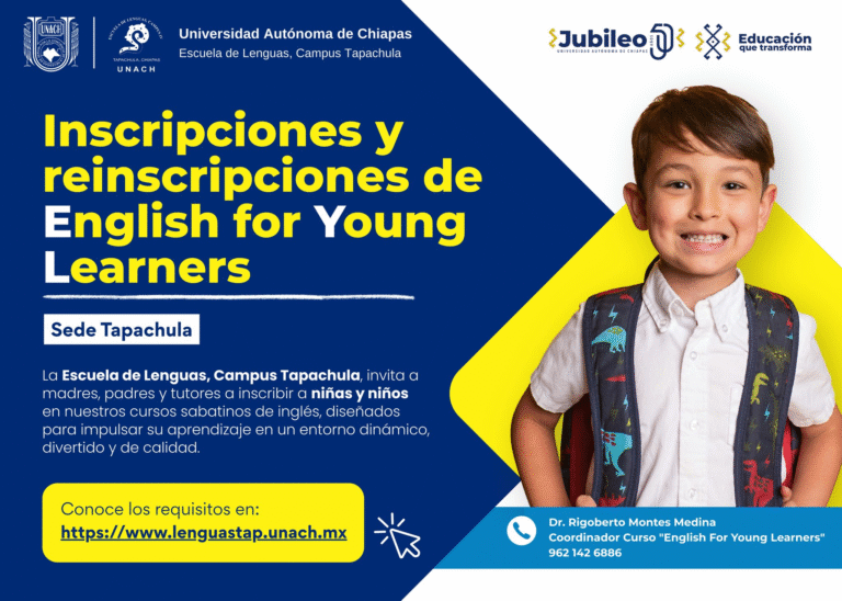 UNACH abre inscripciones a Cursos de Inglés para niñas y niños en Tapachula