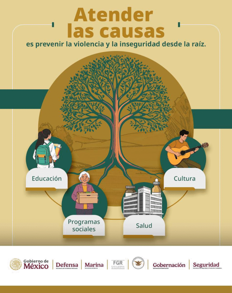Seguridad con visión social: Gobierno de México atiende causas para construir un futuro más seguro