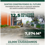 Inicia pavimentación de la calle Aquiles Serdán en Moyotzingo con inversión de 12.5 MDP