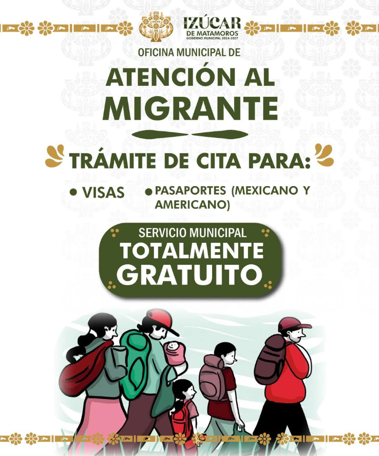 Izúcar de Matamoros brinda gestión gratuita de citas para trámites migratorios