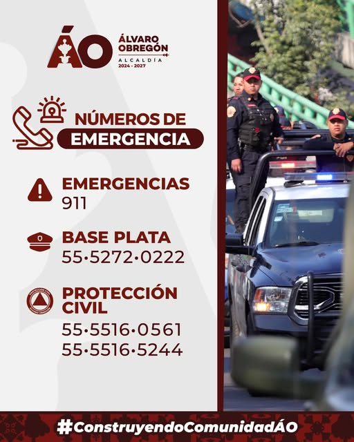Álvaro Obregón refuerza cultura de prevención con difusión de números de emergencia