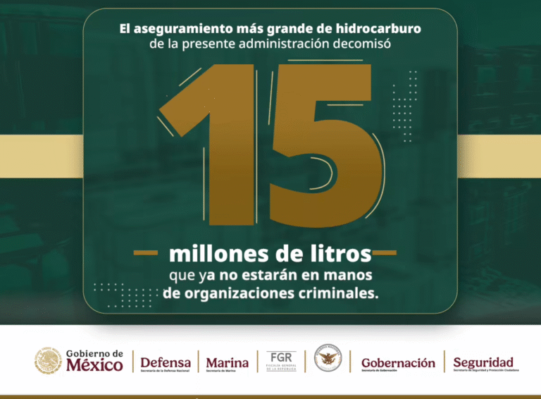 Gobierno federal refuerza acciones contra el robo de hidrocarburos y células delictivas