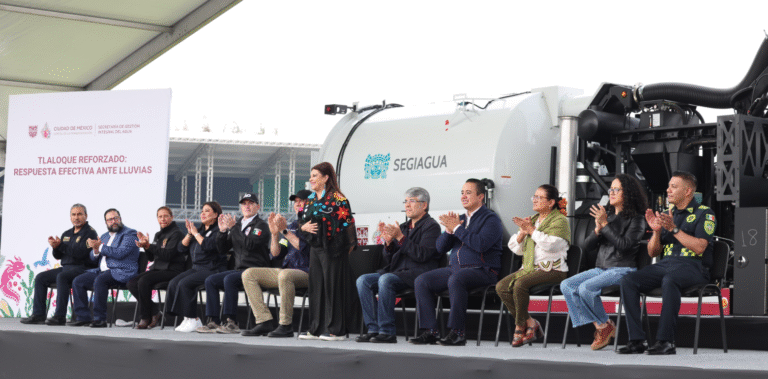 Clara Brugada refuerza el Plan Tlaloque con inversión histórica de mil 595 mdp y 260 nuevos vehículos