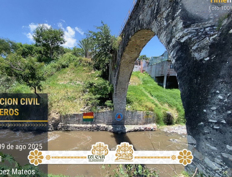 Rehabilitan semáforo de niveles del Río Nexapa en Izúcar de Matamoros