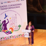 Clara Brugada llama a crear sistemas públicos de cuidados para hacer justicia a las mujeres