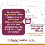 INM invita a consultar ubicación y horarios de sus Oficinas de Representación