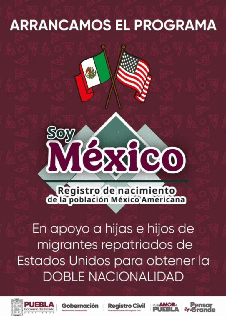 Cholula facilita doble nacionalidad a hijos de migrantes con el programa “Soy México”
